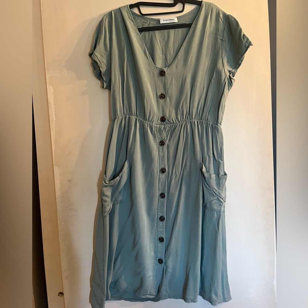 Dusty Blue midi dress